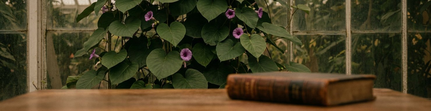 Argyreia nervosa derriere une vitre de serre botanique evoquant le statut legal francais et europeen