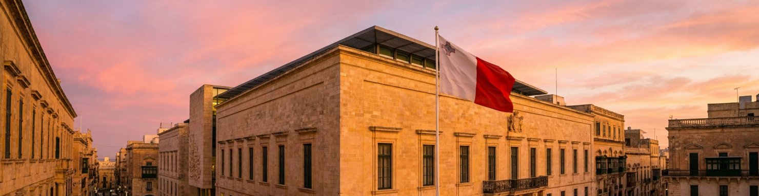 Vue institutionnelle du parlement maltais a La Valette siege de l autorite ARUC