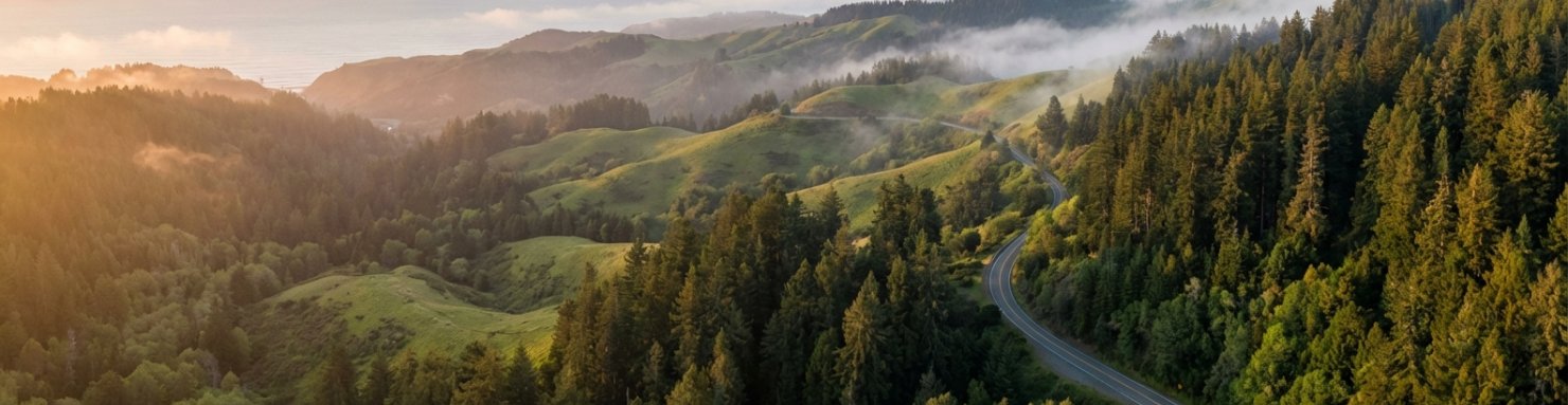 Paysage côtier de Humboldt County en Californie