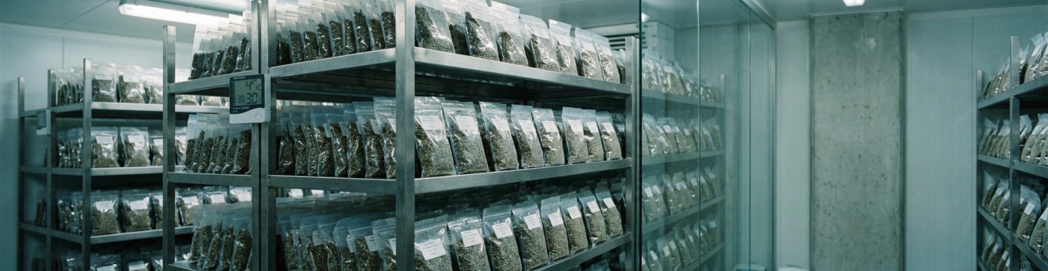 Stockage et conservation des graines de cannabis en banque génétique