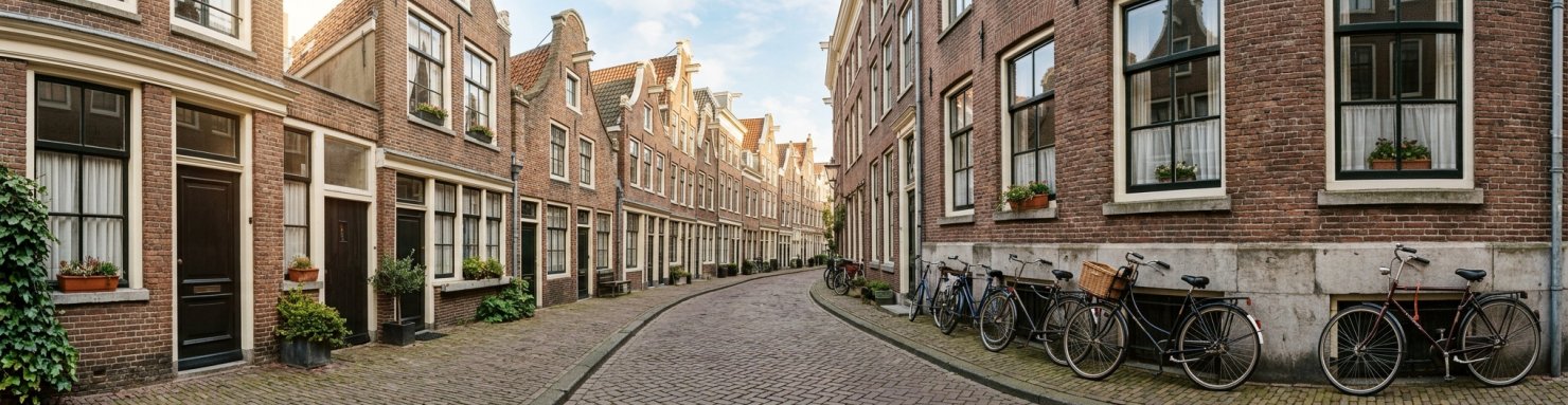 Ruelle pavée du centre d'Amsterdam près de l'Abraxas