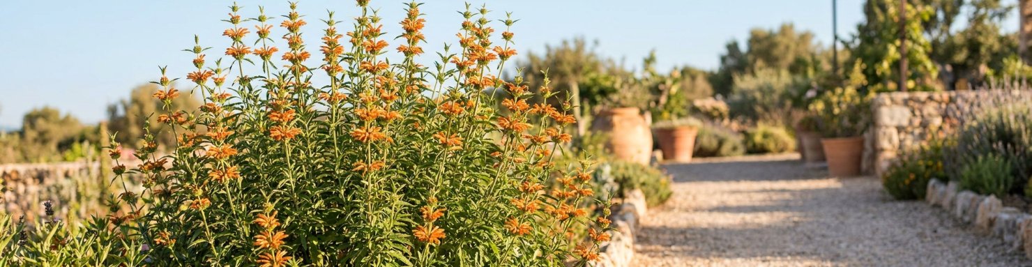 Wild dagga cultivé comme plante ornementale dans un jardin ensoleillé